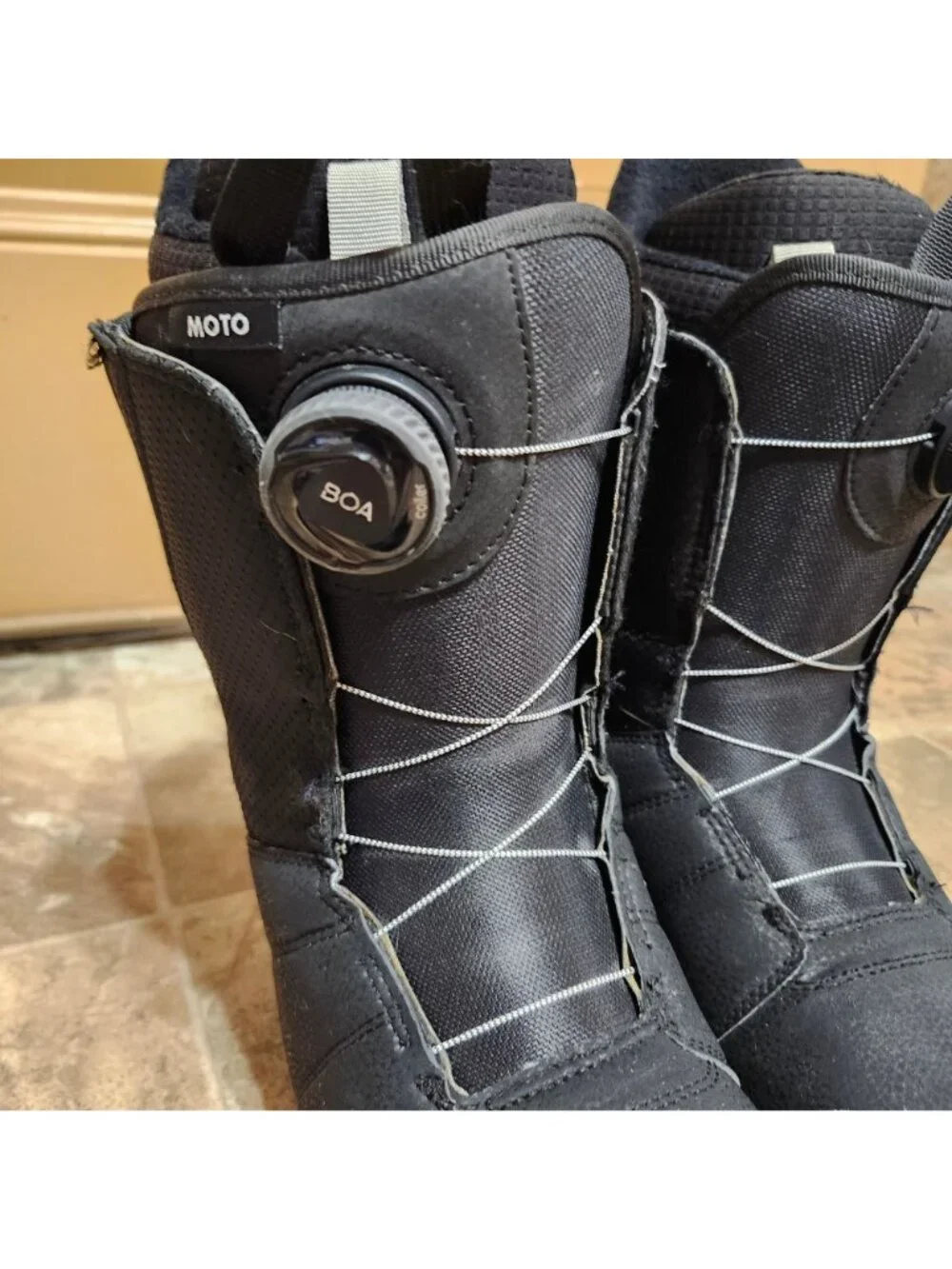 Burton Mens Size 7.5|Women's 9 Moto BOA Snowboard Boots Black Soft Flex - Picture 9 of 11